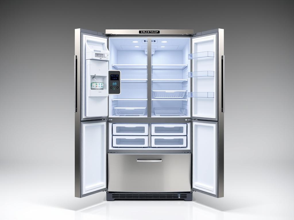 Geladeira Brastemp Frost Free French Door 515L BRH86AR com dispenser de água e tecnologia premium