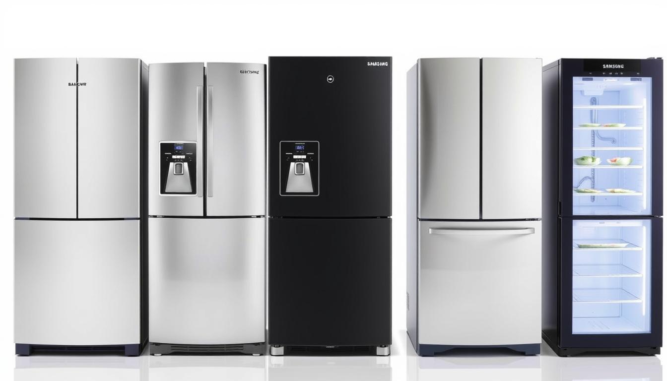 As 5 melhores geladeiras 3 portas em 2025 lado a lado, mostrando design French Door