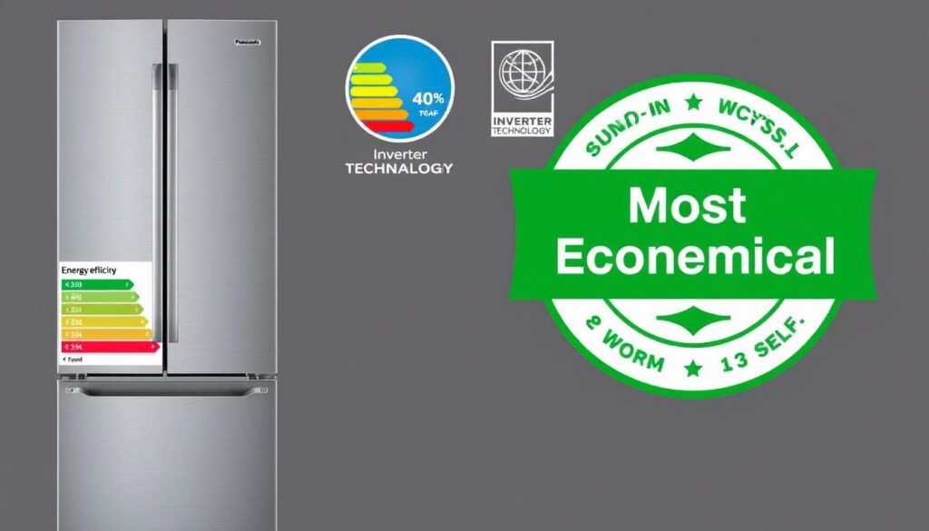 Geladeira Frost Free Panasonic NR-BB53PV3X 425L destacada como Mais Econômica